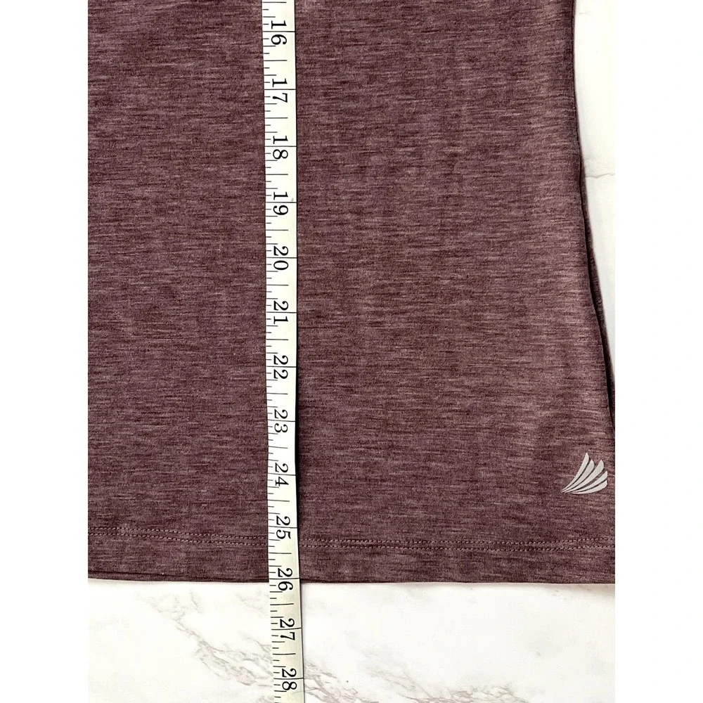 Free2B women's long sleeve top with mesh detail in heathered purple, size XXL - Picture 7 of 9